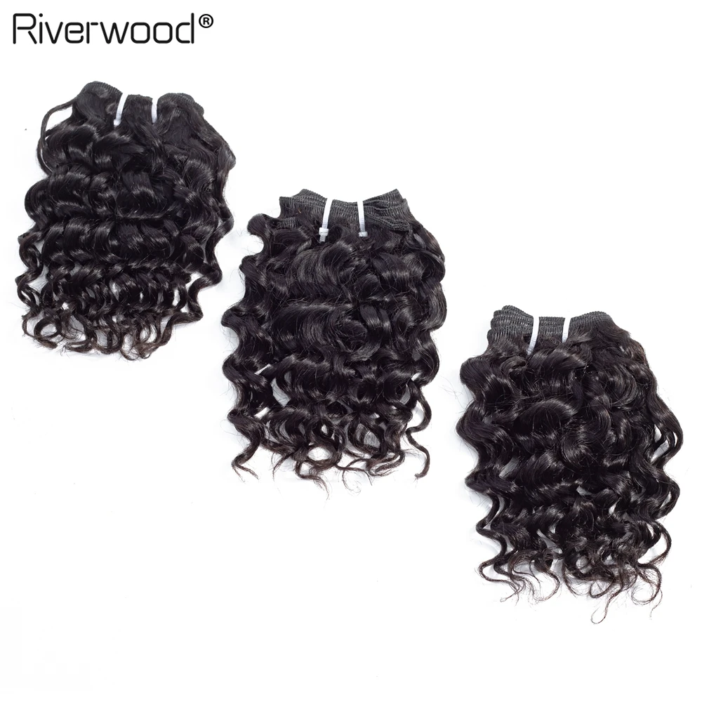 Пряди натуральных человеческих волос 3 шт./лот двойное плетение бразильские