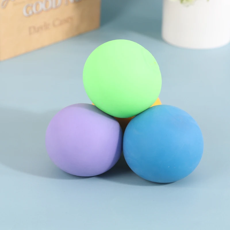 

1Pc New TPR soft rubber tofu ball vent decompression toy creative color-changing flour ball decompression pinch music