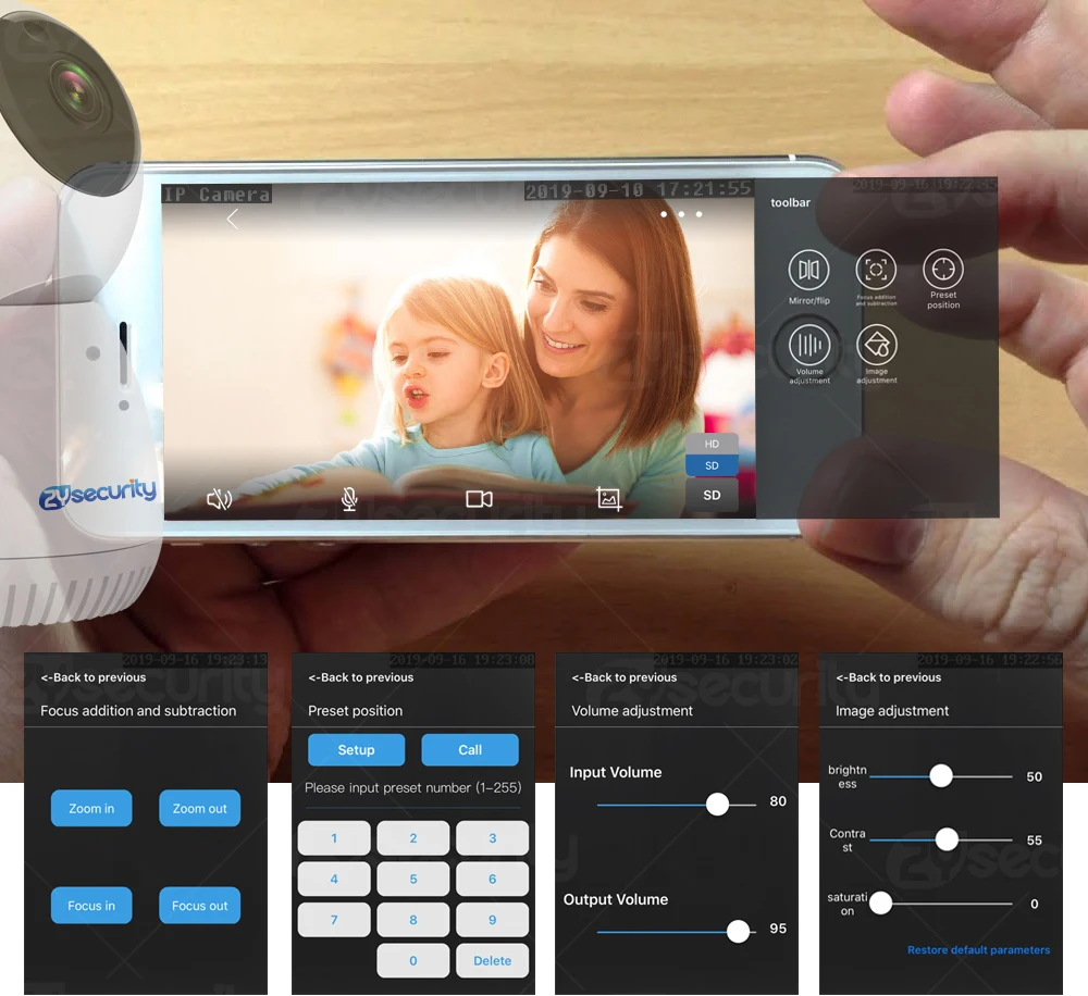 1536P FHD WiFi беспроводная домашняя ip-камера для безопасности, автоматическое слежение, CCTV камера наблюдения, ИК ночное видение, мини PTZ камера CamHi