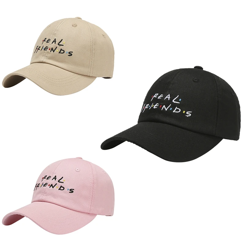 

High Quality “REAL FRLENDS”Alphabet Baseball Cap Men Women Fashion Adult Sun Golf Cap Snapback Caps Casquette Hats w