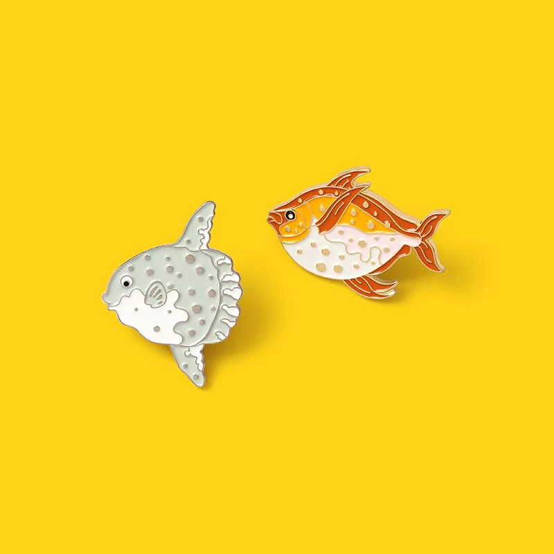 Мультфильм значки с животными кошки панды кролика мышки Ильной рыбы эмали штырь