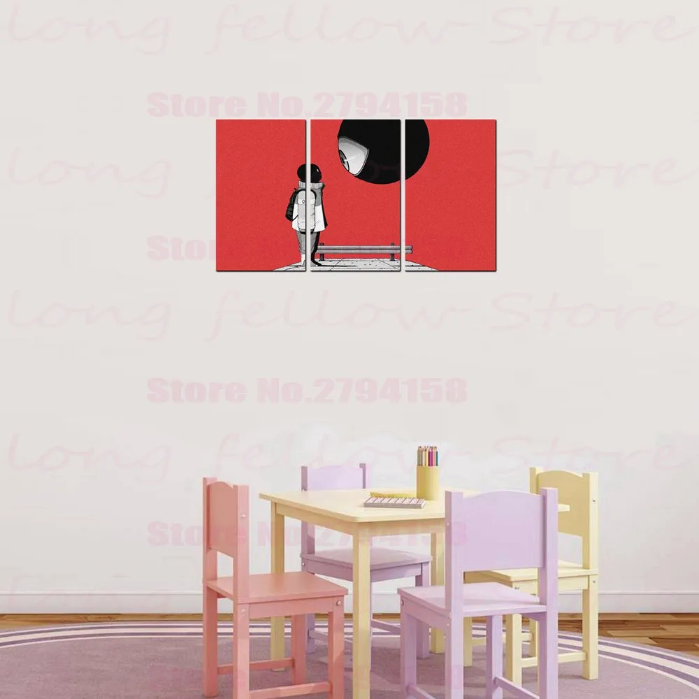 Любопытный ватчер в японском стиле с рисунком на холсте мультяшное изображение