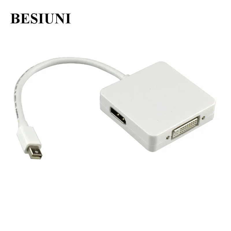 3 в 1 Мини порт дисплея DP к DVI HDMI совместимый Кабель адаптер штырь гнездо для Mac Macbook