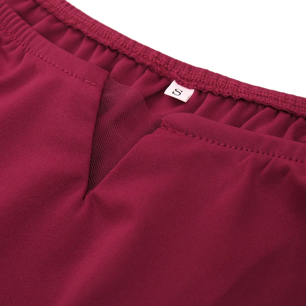 Элегантный комбинезон с оборками и открытыми плечами женский сексуальный