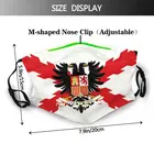 Испанский бордовый крест маска с фильтрами против дымки пыле ювелирные изделия крест Saint Andrew маска для лица защитный респиратор Рот-муфельная печь