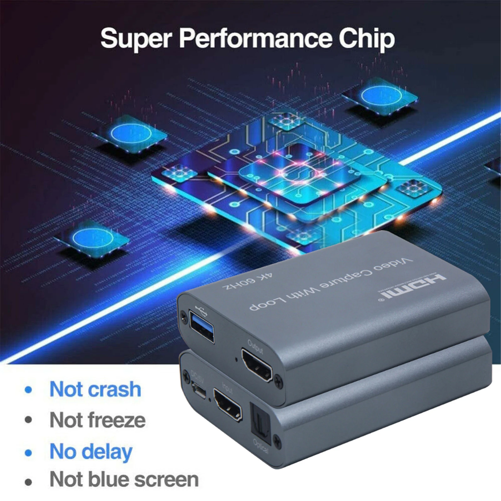 

Карта захвата аудио-и видеосъемки с выходом USB 3,0, 4K, 60 Гц, 1080P, 60 кадров/с