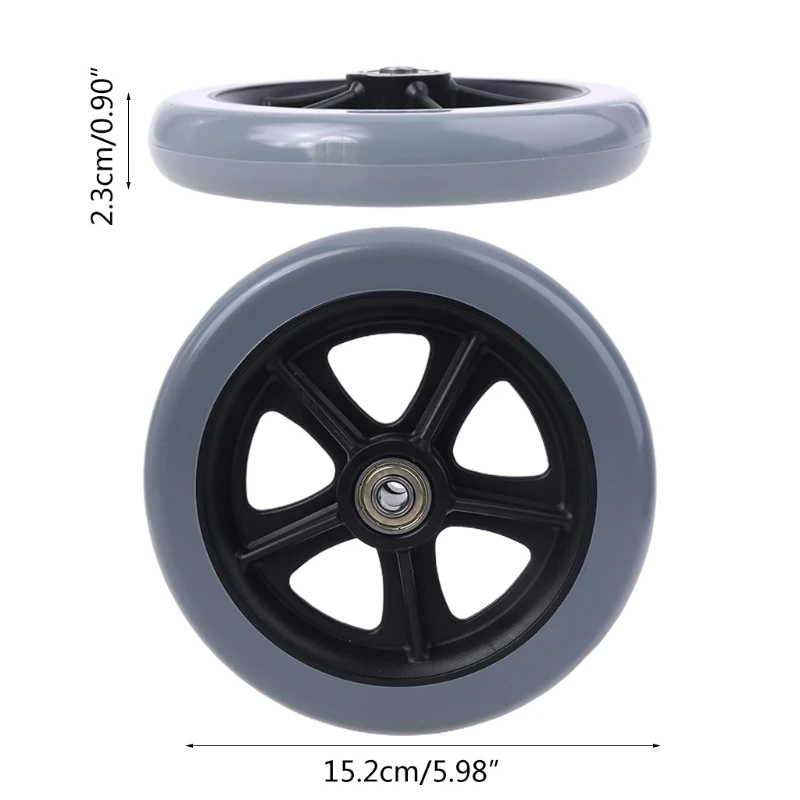 2Pcs 150mm (6&quot) Wheelchair Wheel Accessories PP Rubber Office Chair Caster Wheels Roller Furniture Hardware | Обустройство дома