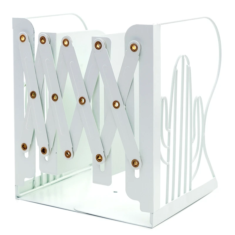 

Регулируемый металлический Настольный органайзер для книг С КАКТУСОМ, держатель для хранения, книжная полка, домашние школьные канцелярск...