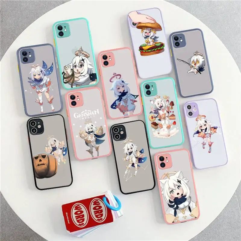 

RuiCaiCa Genshin Impact Paimon Phone Case for iPhone 11 12 13 mini pro XS MAX 8 7 6 6S Plus X 5S SE 2020 XR case
