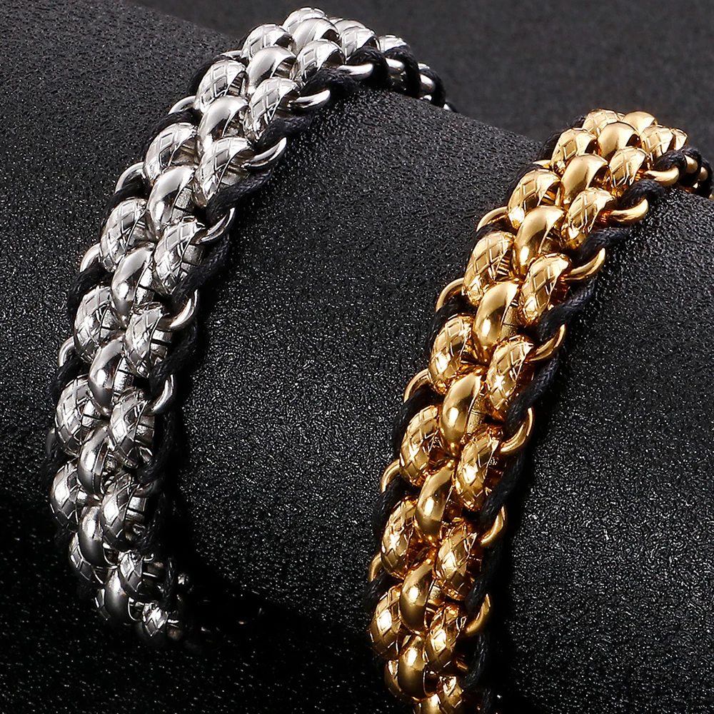 Браслет цепочка мужской Плетеный из нержавеющей стали|Цепочки и браслеты| |