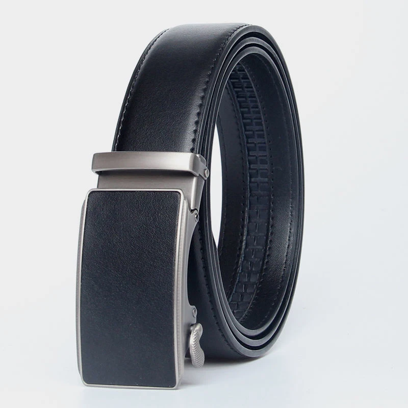 New Men And Women'S Leather Belt Leather Zinc Alloy Automatic Buckle Leather Fashion Luxury Design Belt Wear Resistant A1013