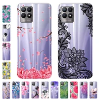 For Realme Case TPU Silicone Soft Cartoon Clear Case for Realme Global Phone Cover Realme8i 2021 Transparent Coque