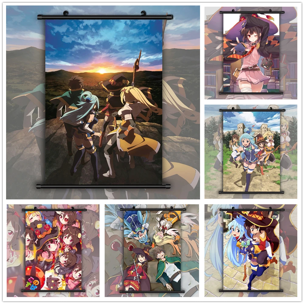 

Kono Subarashii Sekai ni Shukufuku Anime manga wall Poster Scroll