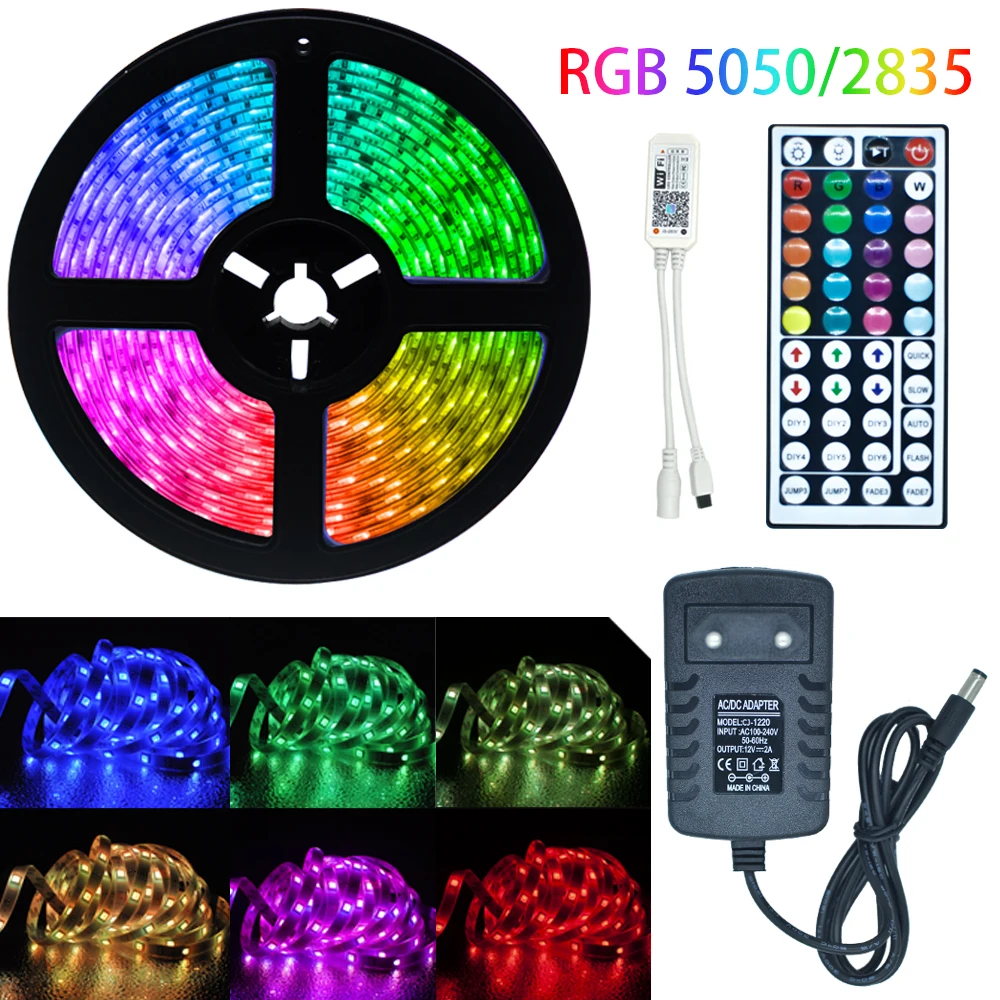 

Led Strips Lights Bluetooth wifi Control Luces Led RGB5050 Bluetooth Waterproof Color Changing Flexible Ribbon Tape Diode DC 12V