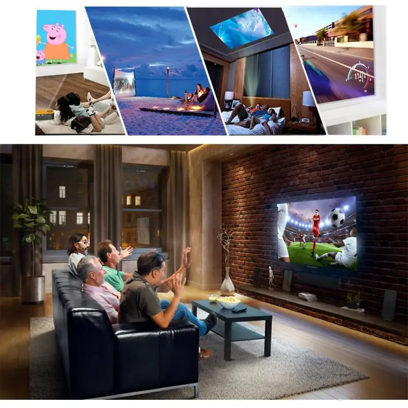 Светодиодный мини-проектор full HD портативный домашний кинотеатр проектор 1080P