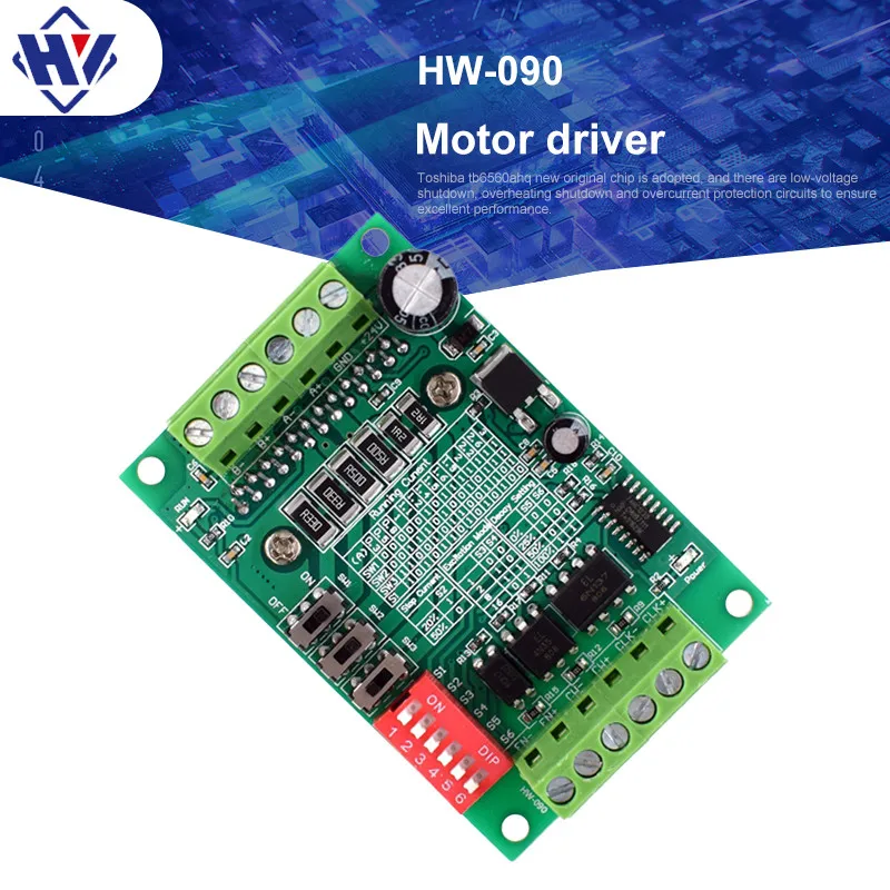 

TB6560 3A 10V-35V CNC Single Axis Stepper Motor Driver Controller Board Rounter Control Low Voltage Over Heat Current Protection