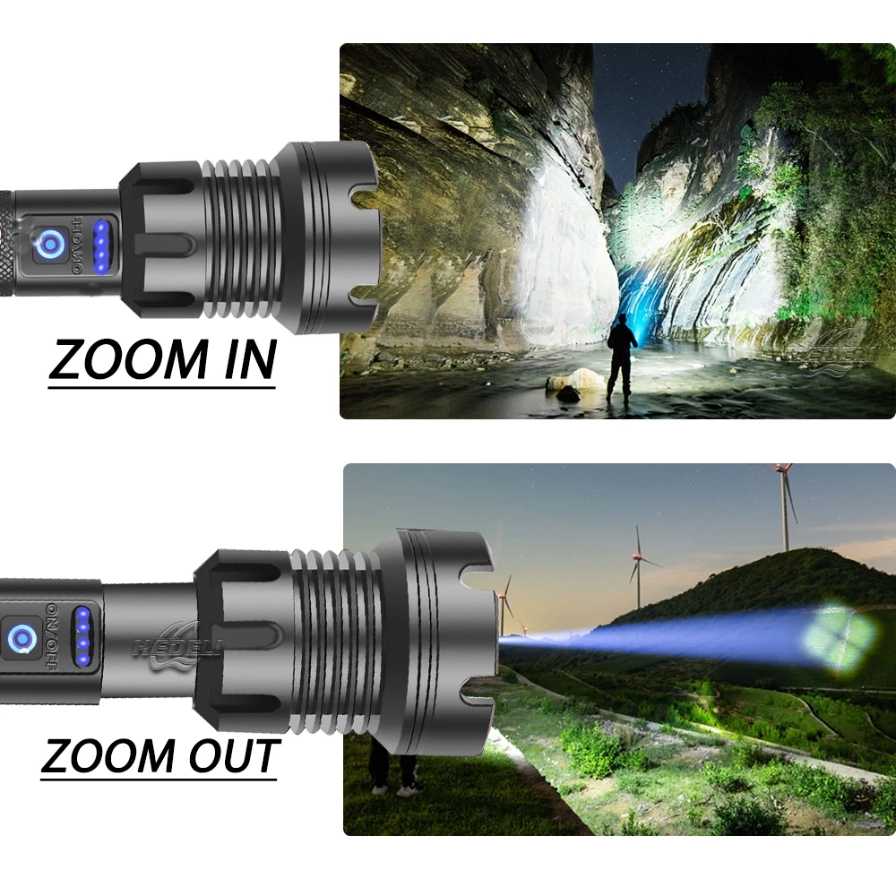 

XHP90.2 High Power Led Flashlight XHP90 Most Powerful flashlight Torch XHP70.2 Tactical Flashlight Usb Rechargeable Flash Light