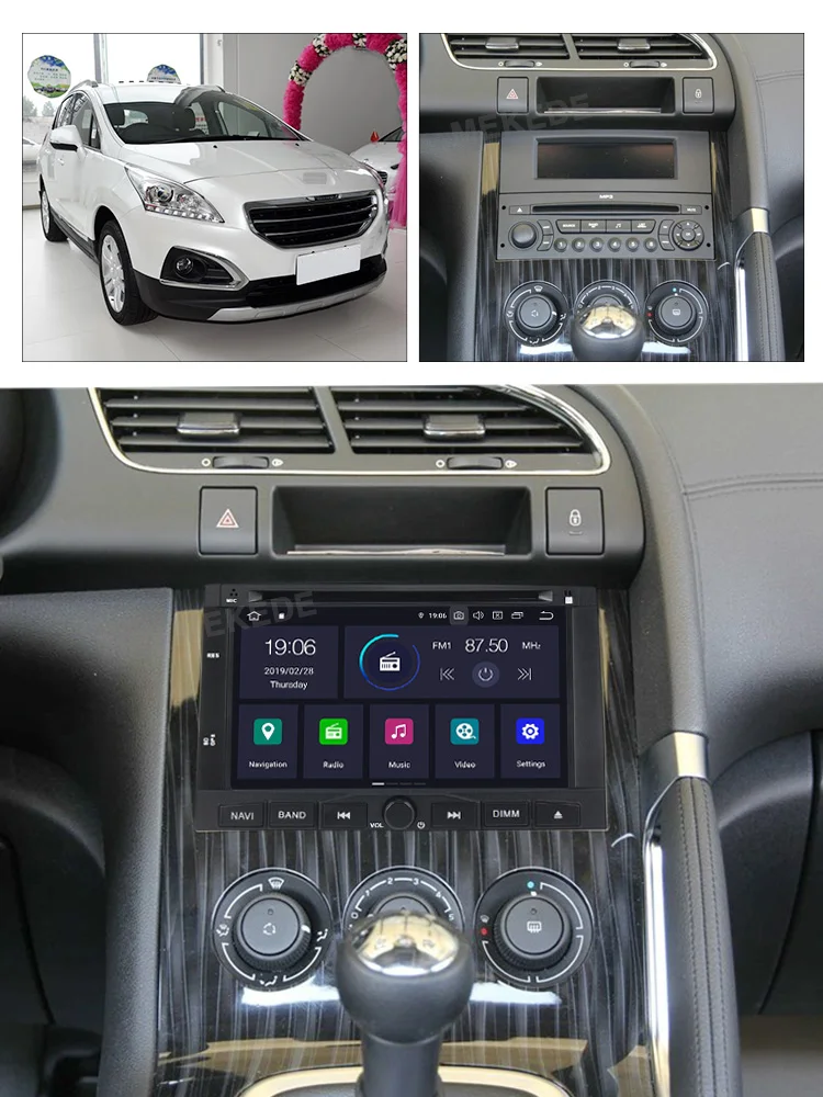 MEKEDE PX5 4+ 64G android 9,0 Автомобильная dvd-навигационная система плеер для peugeot 3005 3008 5008 автомобильный радиоприемник Мультимедиа Стерео 8 ядер