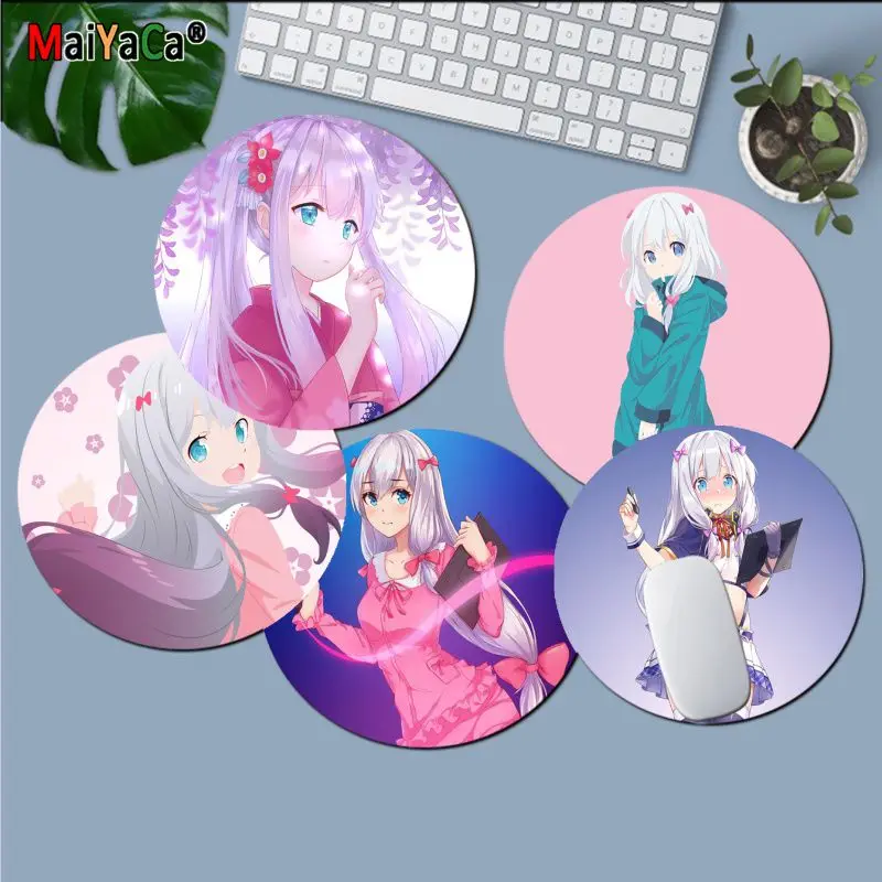 

Maiyaca новый дизайн аниме Izumi Sagiri компьютерные игровые круглые коврики игровой коврик для мыши Коврик для ПК ноутбука