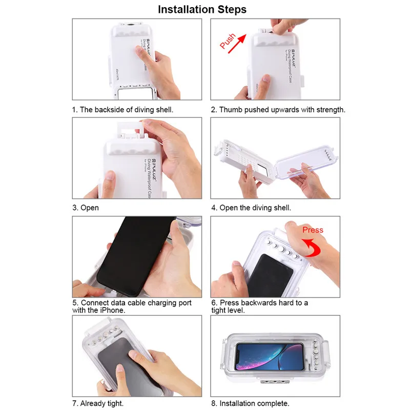 Водонепроницаемый чехол для телефона 45 м корпус дайвинга фото и видеосъемка