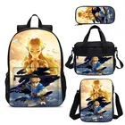 Комплект из 4 шт. школьных сумок с принтом Зельды, комплект школьных рюкзаков, женский рюкзак на плечо, Детская милая сумка для книг, 3D ранец, Ланчбокс