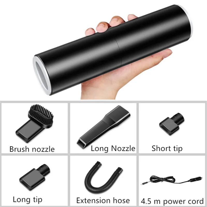 

120W 12V Car Vacuum Cleaner Portable Mini cylinder vacuum cleaner Handheld High Power household wind cleaner Car Cleaning