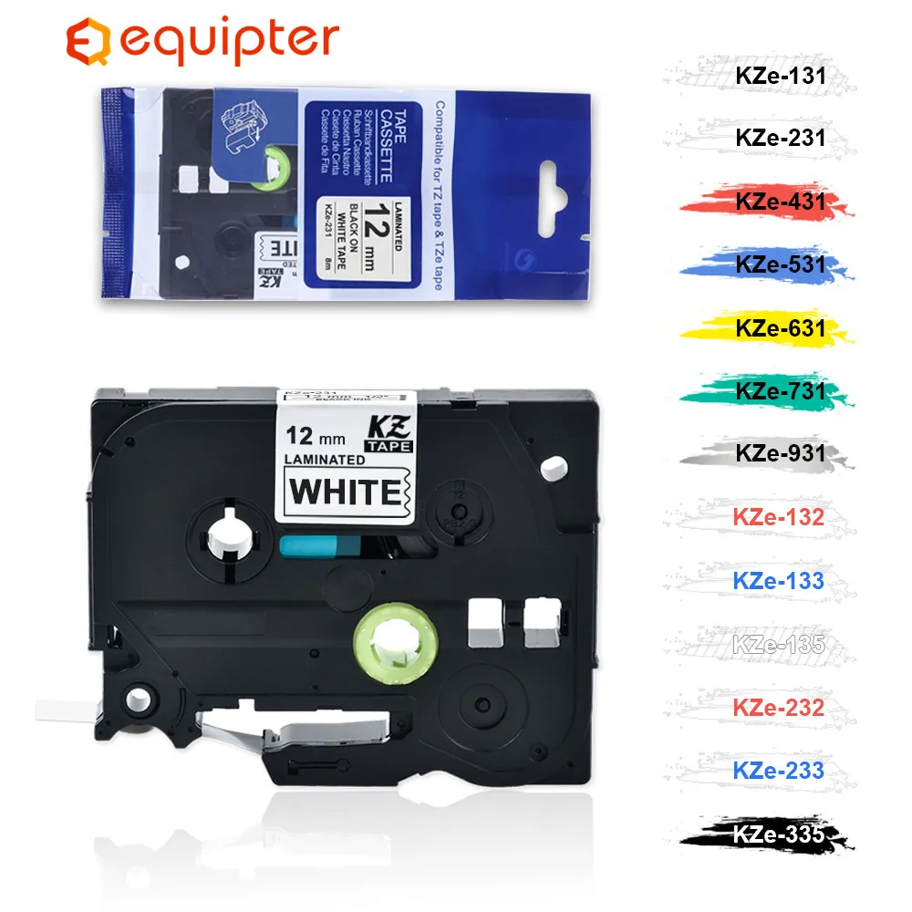 

Multicolor Tze Label Tape Compatible Brother P-Touch Printers Tze231 Tze-231 12 Mm For Brother P Touch Tze Labeler Tz231 Tze 231