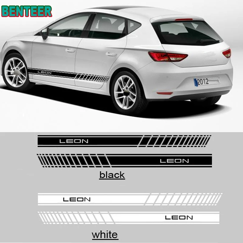 2 шт./лот Автомобильная боковая наклейка полосы наклейки флаг график для seat leon
