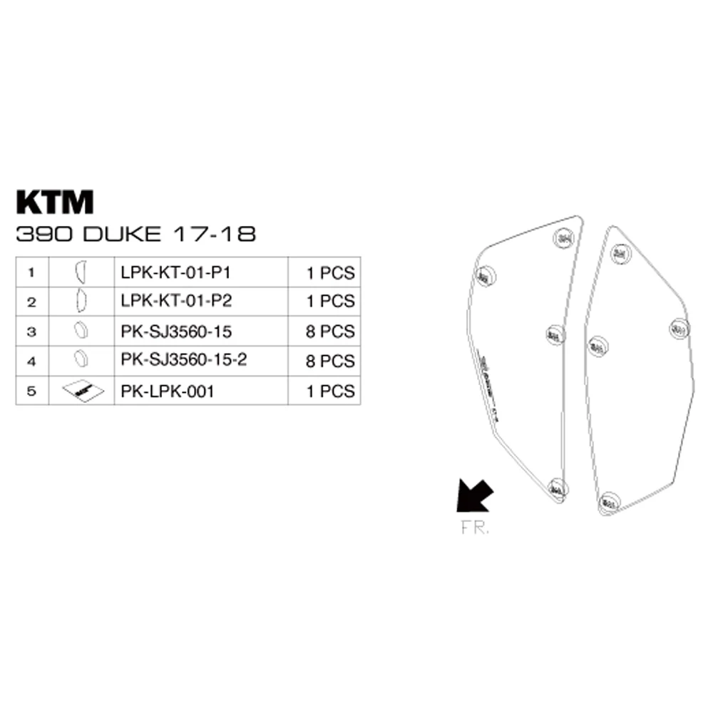 MTKRACING для KTM DUKE 125 390 790 DUKE390 DUKE790 Защитная крышка передней фары 2017 2018|Накладки и - Фото №1