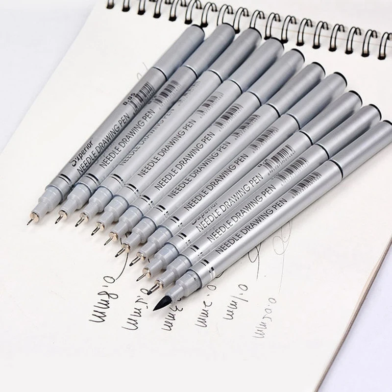 Превосходные 10 шт. иглы тонкая фотография водостойкий пигмент маркер для