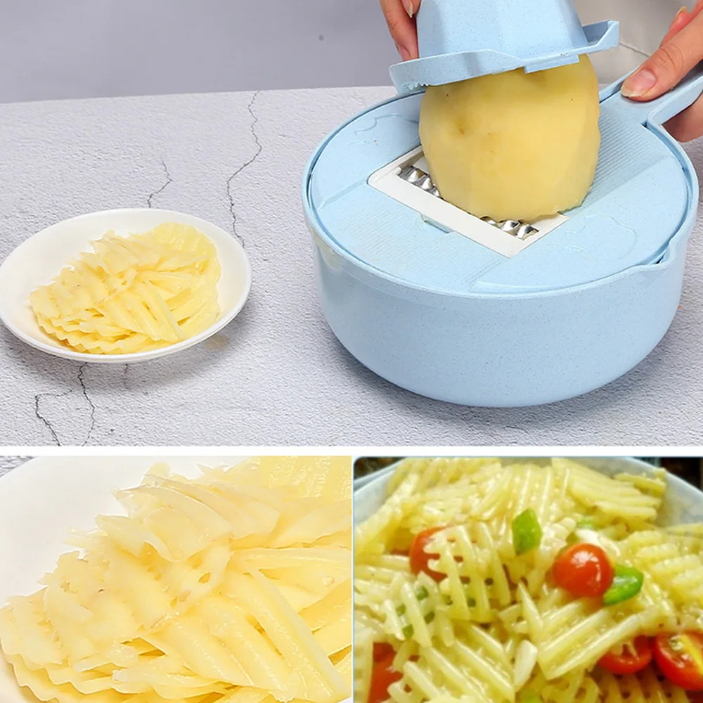 9в1 многофункциональный легкий измельчитель для еды терка моркови картофеля
