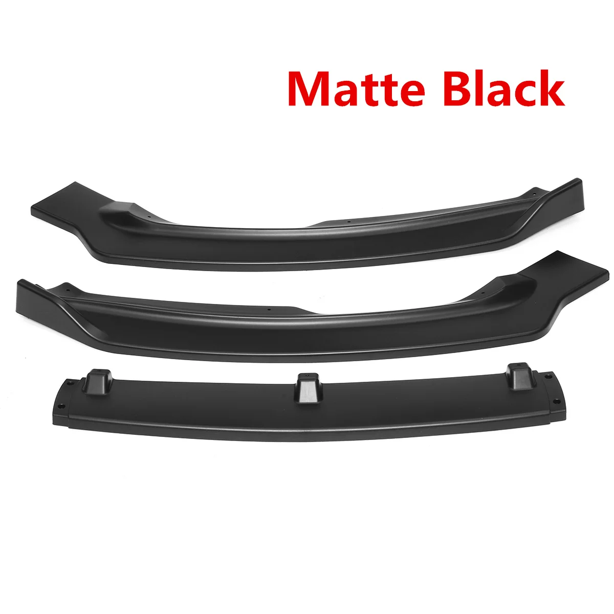 Matte Black 3 шт., автомобильный передний бампер, сплиттер, для губ, для тела, подбородок, комплект, спойлер, диффузор, протектор, защита для Ford, для Fusion, для Mondeo - Цвет: Matte Black