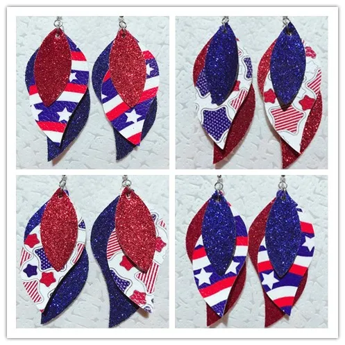 3D бейсбольные серьги для женщин легкие трехслойные из искусственной кожи с