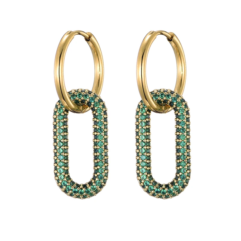 Новые золотые круглые серьги LOVBEAFAS из искусственного циркония медные овальные