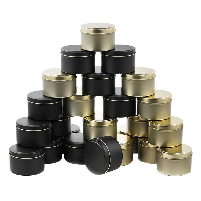 

24 Pack Candle Tin Cans with Lids, 8 Oz, Metal Candle Jars for DIY Candle Making, Arts & Crafts, Party Favors and Gifts