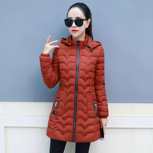 caramel colour Женское зимнее теплое пальто с капюшоном, большие размеры, куртка с хлопковой подкладкой ярких цветов, Женская длинная парка, Женский ватник feminina - Цвет: caramel colour