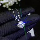 BOEYCJR 925 серебро 0.5ct1ct2ct3ct D Цвет Муассанит VVS обручальные ожерелье с подвеской для женщин Подарок на годовщину