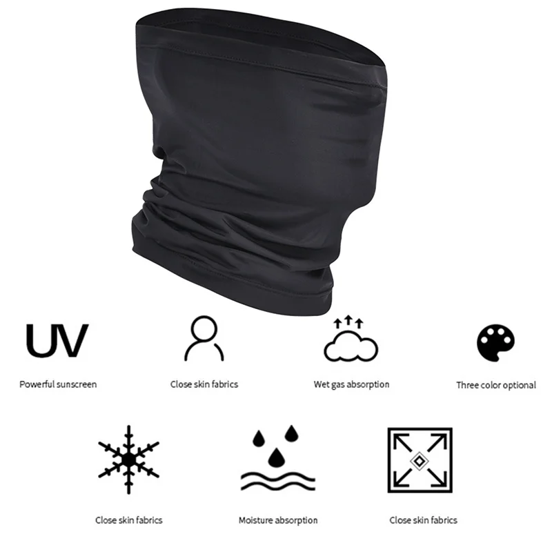 

2 Pcs Outdoor Bandanas Suit Summer Anti-sweat Face Cover Breathable Black White Headband Running Cycling Sports Scarves