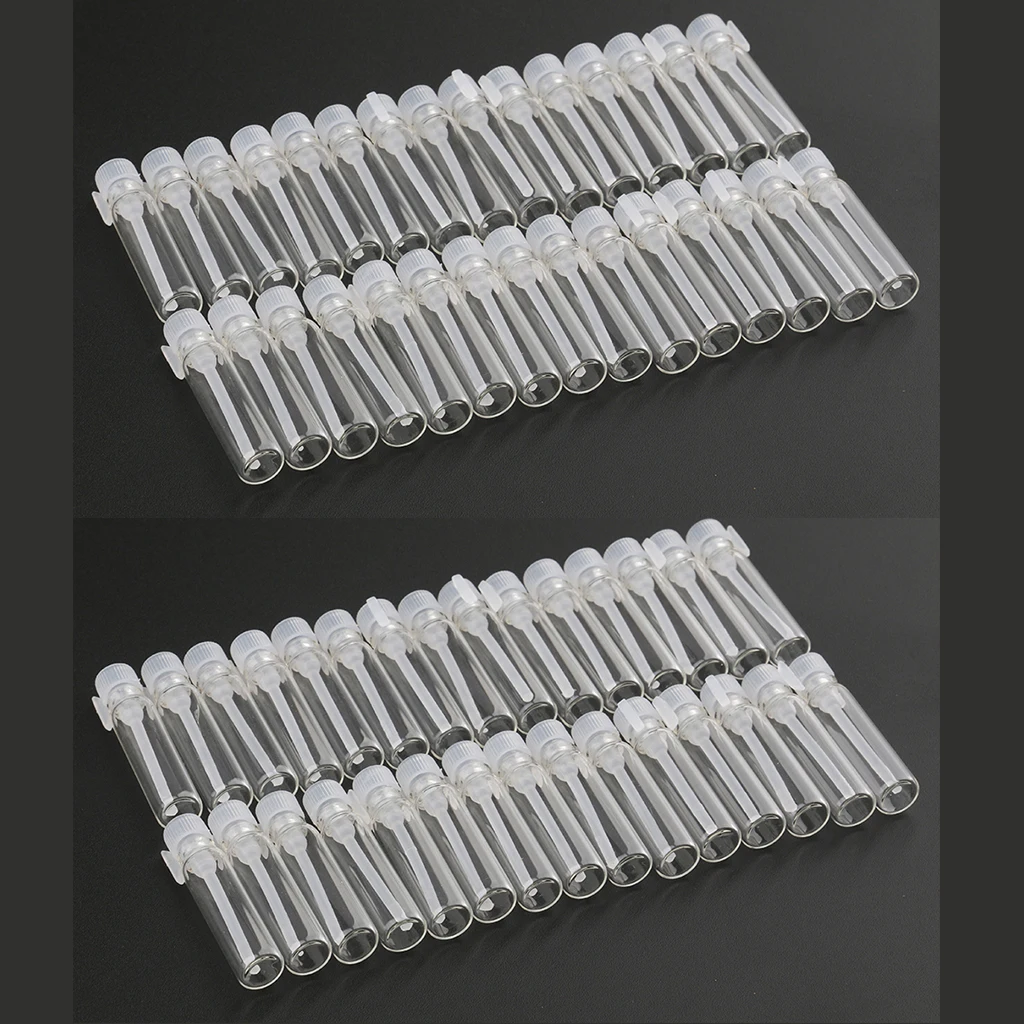 60 штук мини пробные флаконы для духов из прозрачного стекла пустые многоразовые