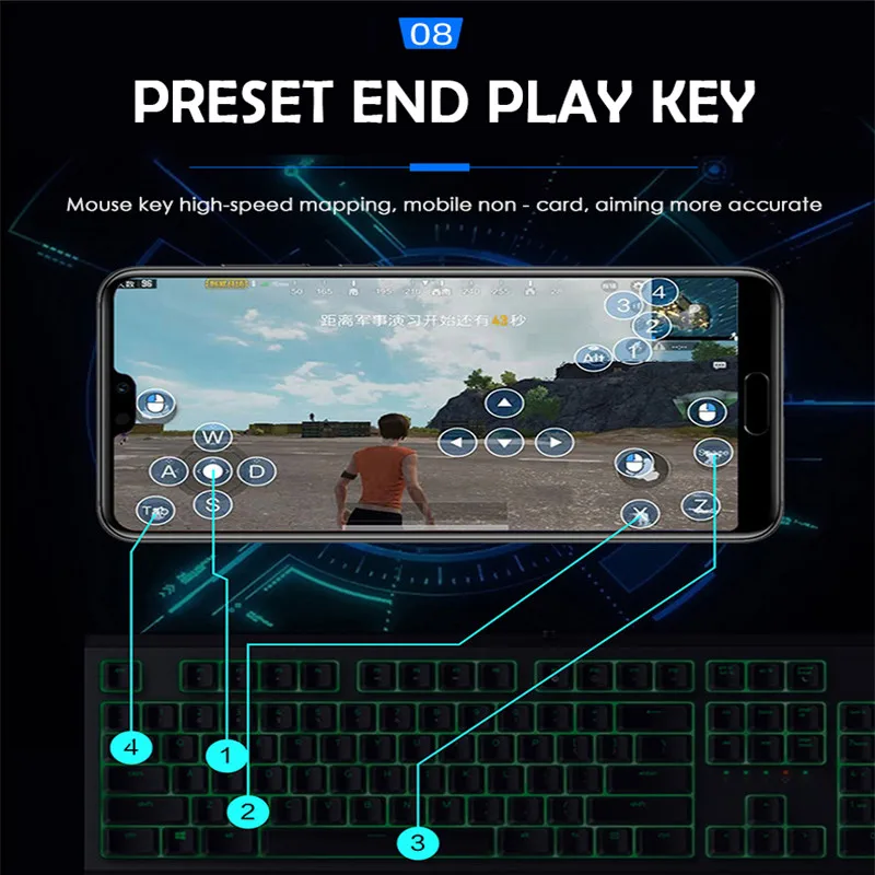 Геймпад контроллер Pubg игровая клавиатура мышь конвертер автоматический захват давления периферийная помощь Bluetooth адаптер