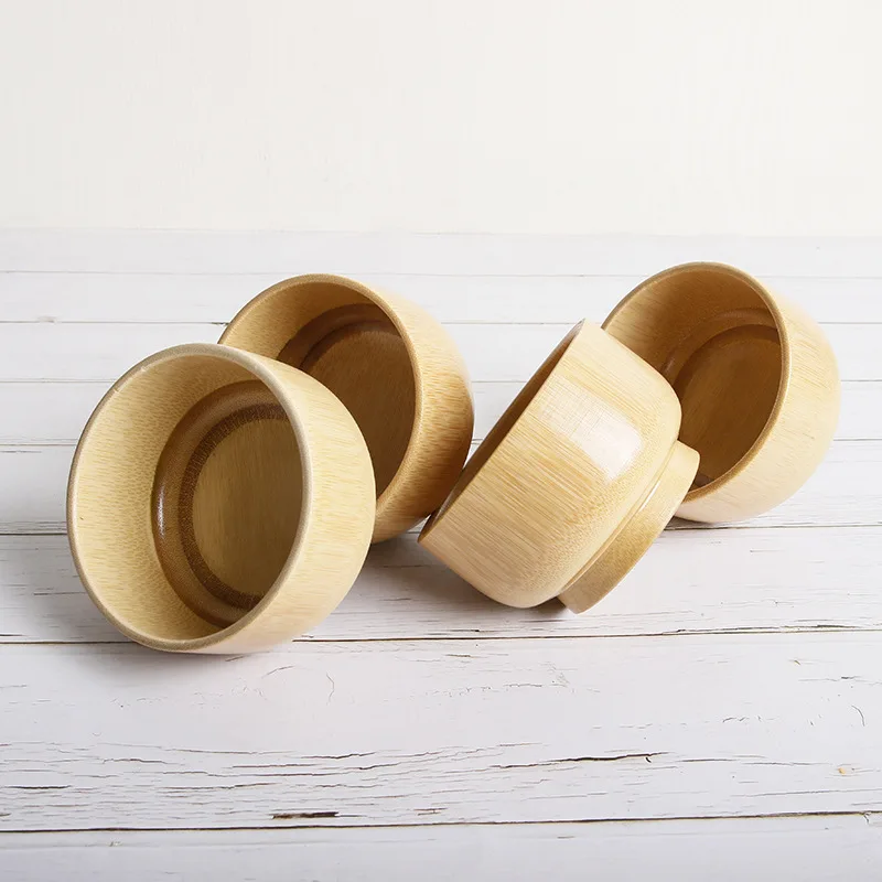 Деревянные чаши Бамбуковая деревянная чаша для домашнего использования