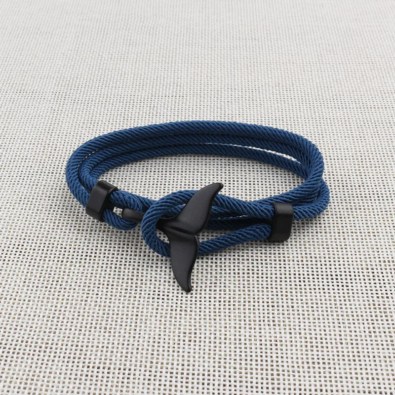 NIUYITID New Whale Tail Anchor Bracelet Women Red thread Nautical Male Men Charm Braclet Jewelry lovers' Accessories