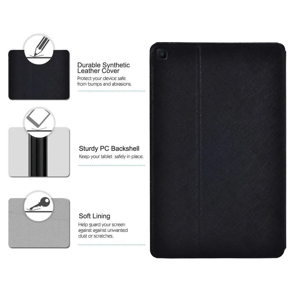 

Tablet Case for Samsung Galaxy Tab S6 Lite10.4 Inch 2020 P615 SM-P610 SM-P615 PU Leather Stand Cover + Free Stylus