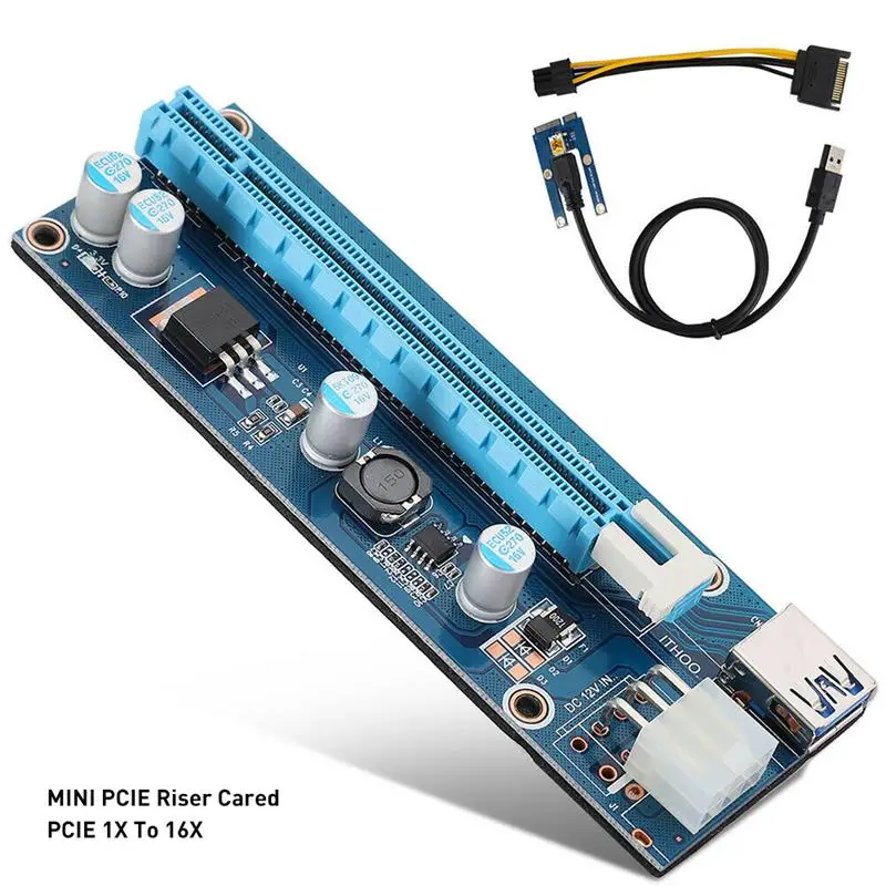 Карта расширения Mini PCI-E к PCI Express 16X карта MPCIe в слот майнинга для ноутбука внешняя