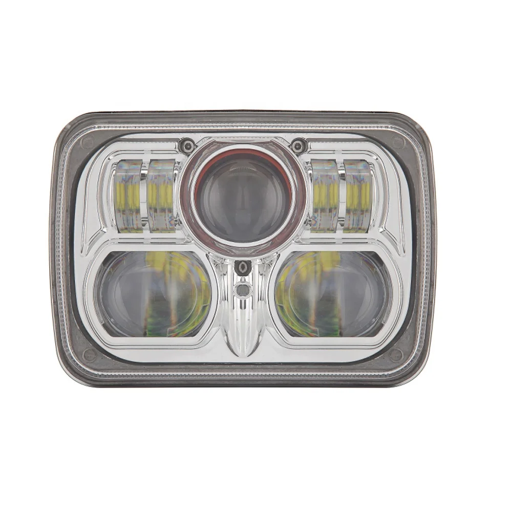 

ASEND wholesale Square led headlight with HI/lo beam DRL led drving lights for Jeep Grand cherokee XJ YJ GMC Sonoma
