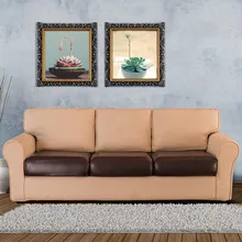 Waterproof Sofa Seat Cushion Cover for PU Leather Pet Furniture Protector Removable Washable Slipcover Couch Cushioning Cover (2)