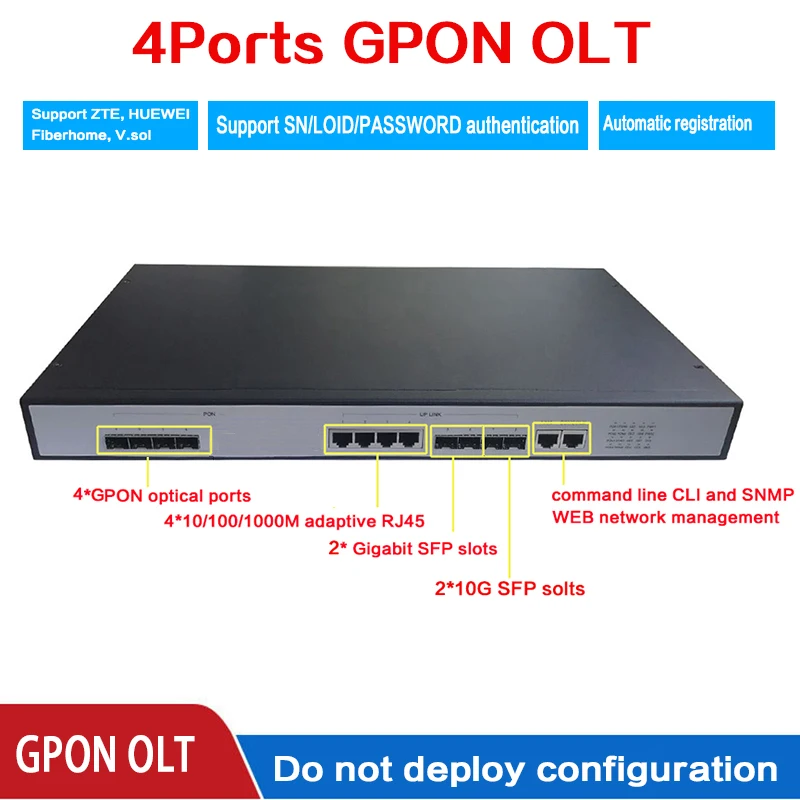 GPON OLT 4PON порты 4 PON SFP без модуля совместимый ONT - купить по выгодной цене |