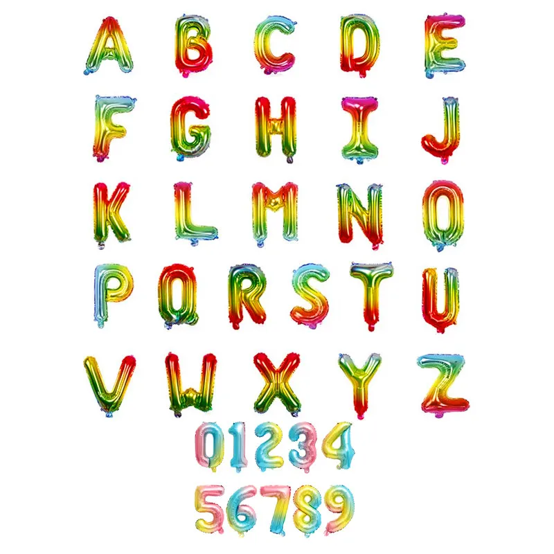 16 дюймовые цифры название золотые буквы воздушные шары свадебные украшения для