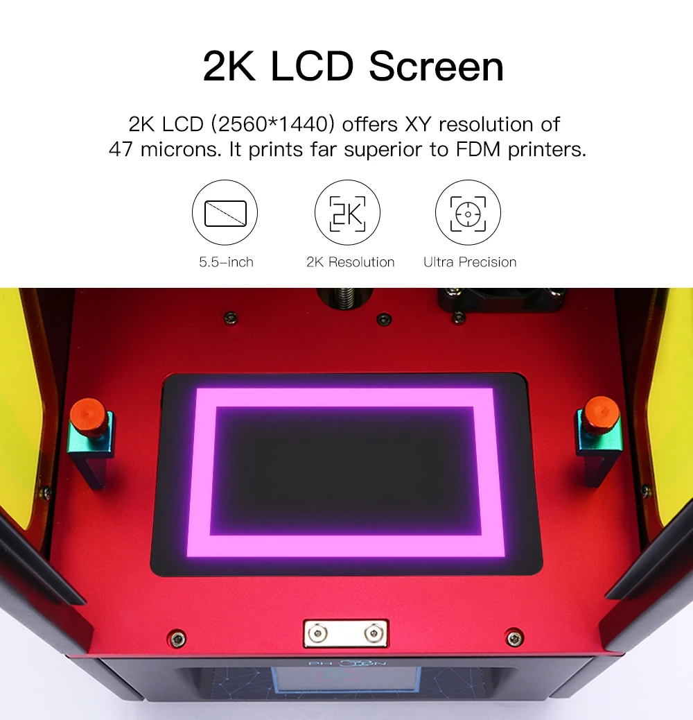 ANYCUBIC Фотон 3d принтер сенсорный ЖК-экран UV-LED конечная скорость ломтика плюс размер Настольный SLA 3d принтер комплект УФ Смола 3D Drucker