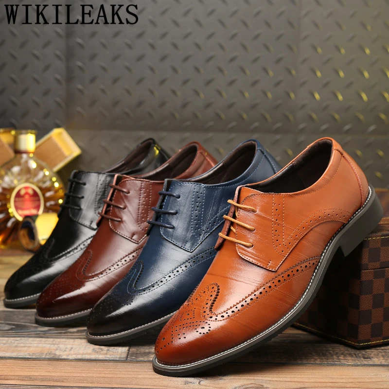 Мужские туфли оксфорды из натуральной кожи с острым носком|shoes brand|shoes forshoes for men |